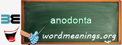 WordMeaning blackboard for anodonta